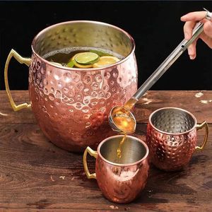 Mugs 5L 304 Stainless Steel Mega Mug Moscow Mule Giant Hammered Ice Bucket Water Glass Drinkware Gift Party Favor 231013