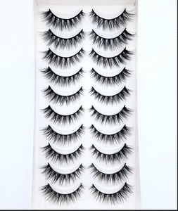 Falska ögonfransar 500/1000 Par Full 10 par 3D Mink Hair False Eyelashes mjuka naturliga tjocka långa ögonfransar med makeup skönhetsförlängningsverktyg 231012