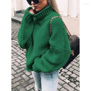 Women's Trench Coats Sweater Women Autumn/Winter Turtlene Doll Sleeve Loose Knit Fashion Top Sweaters High Quality Thermal