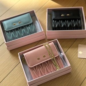 m-u Designer Wallet Brand Letter Cardholder Ladies Coin Purses Flap Cowhide Leather Wallets For Women Plain Purse Luxury Envelope Bags