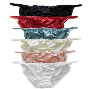 Yavorrs 6pcs 100% jedwabne damskie majtki sznurkowe bikini w fazie 290Y