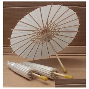 Umbrellas 2021 Bridal Wedding Parasols White Paper Chinese Mini Craft Umbrella 4 Diameter20 30 40 60Cm Drop Delivery Home Garden Hou Dhltb