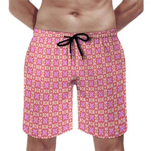 Shorts masculinos verão ginásio retro margarida surf vintage floral impressão design board calças curtas havaí secagem rápida troncos de natação plus size