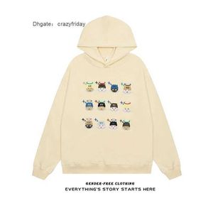 Jayihome Fun Q Edition Cartoon Hooded Pullover Seater Women's American Smalouchy Loose Fashionカップルパーカー