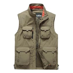 Männer Westen Outdoor Sport Multi-Pocket Mesh Weste Dünne Atmungsaktive Typ Angeln Und Jagd Schießen Reisen Schnell Trocknend293D