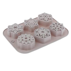 Craft Tools 1Pc Grey Snowflake Shape Soap Sile Mold Christmas Aroma Gypsum Plaster Crafts Mod Snow Candle Molds Drop Delivery Home G Dhubq