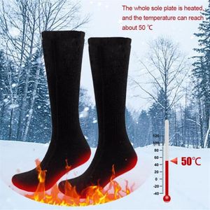 Meias aquecidas aquecedores de pé aquecimento elétrico para sox caça pesca no gelo esqui meias térmicas usb bateria recarregável sock248c