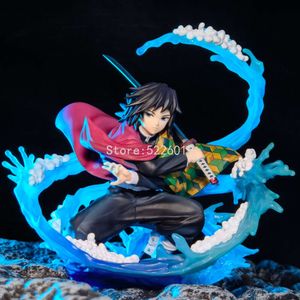 Parmak oyuncakları 17cm iblis avcı anime figür tomioka giyuu aksiyon figürü figürler sıfır kimetsu no yaiba tomioka giyuu su nefesi heykelcik