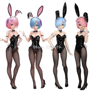 손가락 장난감 30cm bicute bunnies re : Zero -Zero- 다른 세계에서의 시작 생활 애니메이션 램과 rem 액션 피겨 버니 소녀 입상 인형