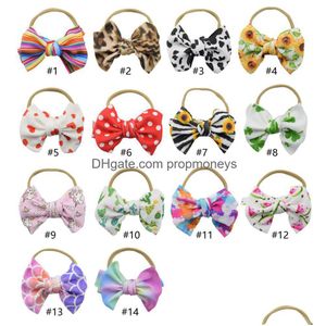 Hair Accessories Ins European And American Childrens Hair Accessories Diy Cloth Wide Hairband Baby Headgear Kids Headband Printing Big Dhsgl