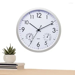 Wandklokken Grote buitenklok Waterdicht met hygrometer Retro stil Weerbestendig voor terras