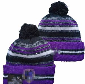 Homens de malha com punhos pom baltimos gorros bal bobble chapéus esporte chapéu de malha listrado lã lateral quente gorros de beisebol boné para mulher a0