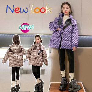 Down Coat Girls Winter Cold Protective Clothing Fashion Down Cotton Jacket Warm Parker Big Child Casual Wear Thicked Kids Coat 11 år J231013