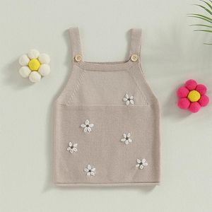 Girl Dresses Baby Dress Summer Sleeveless Flower Knit Kids For Girls 0-3Years Clothes Toddler Clothing