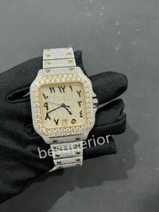 Lüks Erkekler Erkekler İçin İzle Tasarımcı Hareketi İzler Yüksek Kaliteli Elmas Moissanite Watch Montre Out Out Saat Otomatik Erkekler Montre Luxe Erkek Lüksler Saatler I126