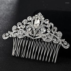 Hair Clips 12pcs/lot Wholesale Crown Bridal Jewelry Combs Accessories Hairpins Tiara Rhinestone Head For Gifts