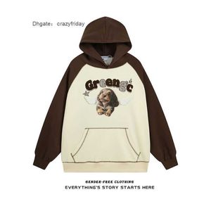 Jayihome Pet Angel Wings Hooded Pullover Sweater Kadın Çiftleri için Çin-Şık Gevşek Kapşonlu Top Sonbahar