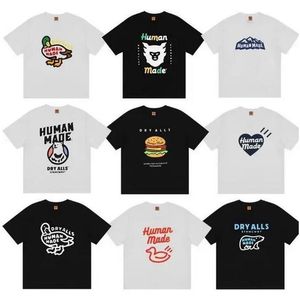 人間に作られた日本の男性と女性のTシャツデザイナーかわいい半袖漫画ダックパターンルースコットンカップルT-SHI2788