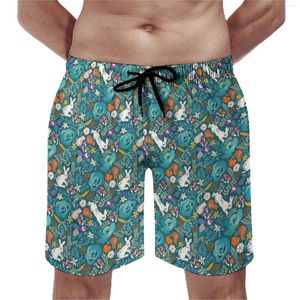 Men's Shorts Easter Day Board Summer And Floral Sports Fitness Short Pants Male Comfortable Casual Plus Size Swim Trunks