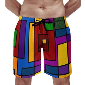 Herr shorts de stijl inspirerade brädet abstrakt konst söta korta byxor manlig design sport fitness snabb torr badstammar presentidé