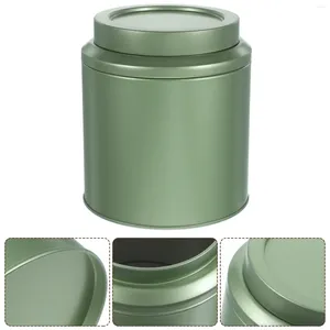 Storage Bottles Tinplate Tea Airtight Food Bag Jars Loose Tins Small Kitchen Canisters Leaf Round Container Lid