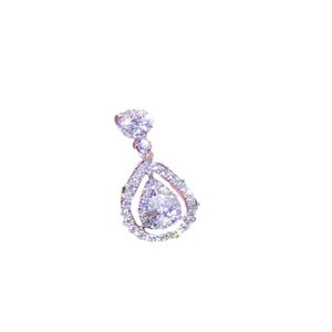 Naszyjniki wiszące Nowe Victoria musująca luksusowa biżuteria 925 Sterling Sierrose Gold wypełnienie Woda Water White Topaz Pear Cz Diamond Women P Dhxbh