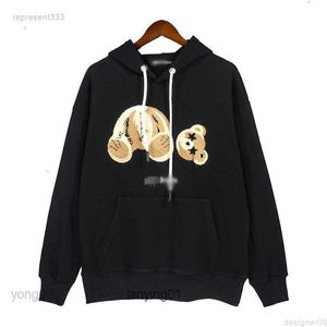 Essent Hoodie Hoodie Erkekler için Plam Moda Açısı Pamuk Unisex Tasarımcı Şık S Başsız Ayı İşlemeli Yıldız Gözleri Kapşonlu Gevşek Amerikan FVMN