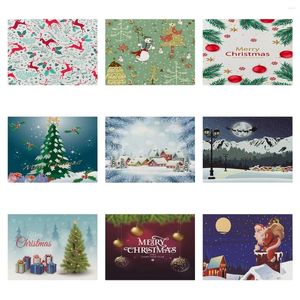 Table Mats Winter Festival Christmas Placemats Snowflake Xmas Tree Santa Claus Kitchen Dining Office Party Home Decor Pad