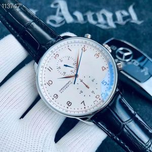 U1 TOP AAA Watch New Chronograph Men Wysokiej jakości Portugieser Pilot Mechanical Automatyczne samokontrola 50. rocznica męska obudowa oryginalne skórzane paski sportowe