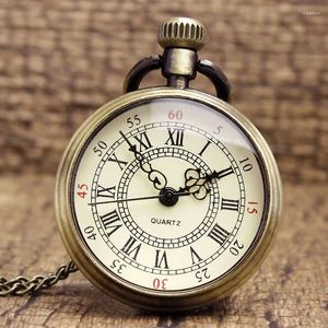 Relógios de bolso de luxo pequeno relógio de quartzo para homens mulheres vintage algarismos romanos dial orologio masculino senhoras homens pingente colar relógio de corrente