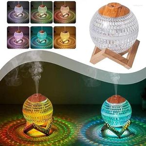 Tischlampen Mini USB Kristallkugel Luftbefeuchter Buntes Nachtlicht 450 ml Wassertank Diffusor Cool Mist Maker für Schlafzimmer Büro