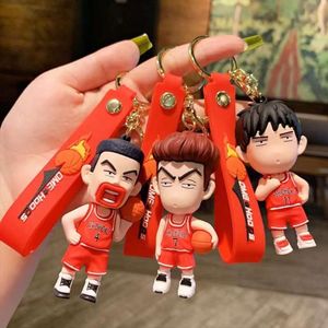 Cartoon Slam Dunk Expert Basketball Keychain Cherry Blossom Wood Path Blommande lönn Utökt leksakbilsnyckel