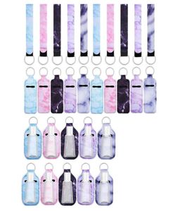 Keychains 30 stycken Travel Bottle Keychain Holder Chapstick Återanvändbara containrar set med Wristlet Lanyards2300863