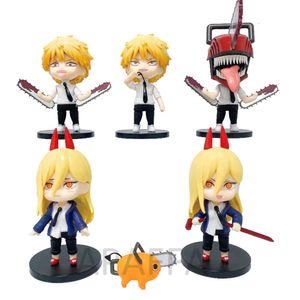 Finger Toys 5pcs/set Chainsaw Man Anime Figure #1580 Power Action Figure Chainsaw Man #1560 Denji Figure Collection Model Doll Toys