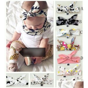 Acessórios de cabelo bebê ins headbands infantil moda crianças bonito arco adorável bowknot headwrap nó criança diy algodão faixa de cabelo crianças acce dhqou