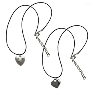 Ожерелья с подвесками, винтажное ожерелье в виде сердца Y2K, колье с воротником, женская цепочка на ключицу