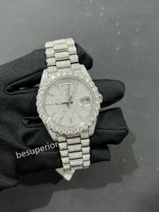 Lüks Erkekler Erkekler İçin İzle Tasarımcı Hareketi İzler Yüksek Kaliteli Elmas Moissanite Watch Montre Out Out Saat Otomatik Erkekler Montre Luxe Erkek Lüksler Saatler I134