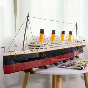 9090pcs Classics Building Blocks, Movie Large Cruise Boat Ship Steamship Model Building Blocks Toys For Kids, Highly Difficult, Christmas Day Gift