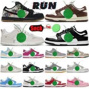 Running Shoes Low Black White Reverse Panda Grey Fog Valentines Day UNC Triple Pink Pale Ivory Men Womens Runner Sneaker dhgate Trainers Big Size 13 14 36-48