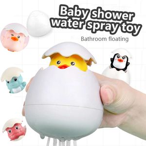 손가락 장난감 아기 목욕 장난감 오리 펭귄 달걀 물 스프레이 스프레이 스프링클러 욕실 뿌린 샤워 수영 물 게임 장난감 아기 장난감