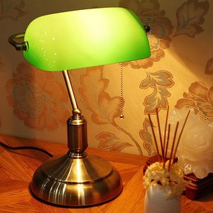 Antique Bronze Table Lamp Bedside Brush Living Room Desk Lights Office Lighting Energy Saving Fixtures Free Shipping Decoration