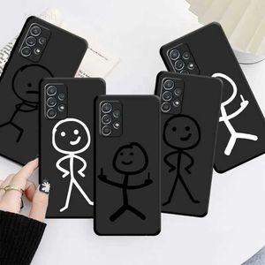 Handy-Fälle Cartoon Matchman Fall für Samsung Galaxy A52 A53 A13 A12 A32 A33 A51 A21s A50 A71 A23 A31 A22 5G Schwarz Telefon Shell L230823