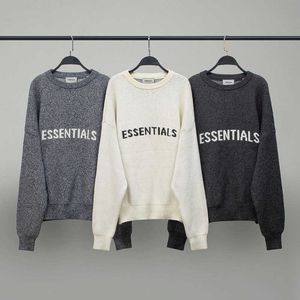 神の霧のベアエッセンシャルクルーネックプルオーバールーズセーターメンズTシャツレイジーウィンドウェアアウト