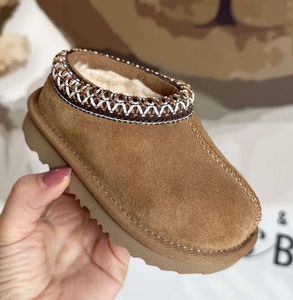 Toddler Tasman II Slippers Tazz Baby Shoes Kids Chestnut Fur Slides Sheepskin Shearling Classic Ultra Mini Boot Winter Mules Slip-on Wool Little Big675