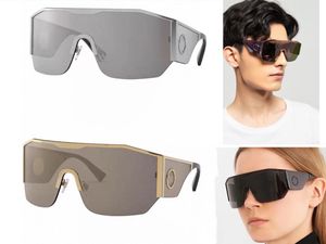Óculos de sol para homens mulheres estilo verão 2220 anti-ultravioleta retro escudo placa de metal quadro moda óculos caixa aleatória uv400 lentes de proteção óculos de sol