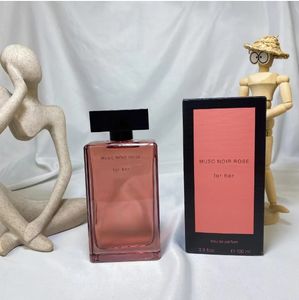 Tasarımcı Köln onun parfüm musc noir gül parfümleri kadın kokusu 100ml eau de parfum uzun ömürlü edp çiçek bayan kolonya sprey parfum deodorant gövde sis