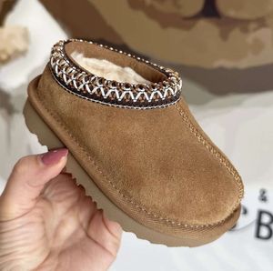 Toddler Tasman II Slippers Tazz Baby Shoes Kids Chestnut Fur Slides Sheepskin Shearling Classic Ultra Mini Boot Winter Mules Slip-on Wool Little Big695