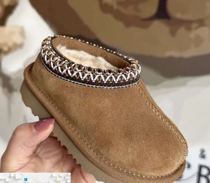 Toddler Tasman II Slippers Tazz Baby Shoes Kids Chestnut Fur Slides Sheepskin Shearling Classic Ultra Mini Boot Winter Mules Slip-on Wool Little Big689