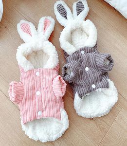 Cute Rabbit Design Dog Hoodie Winter Pet Dog Clothes For Dogs Coat Jacket Cotton Ropa Perro French Bulldog1067681