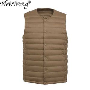 Parka in piumino da uomo NewBang 7XL 6XL Taglia 90% tessuto opaco Gilet in piumino d'anatra da uomo Gilet in piumino ultraleggero Giacca a vento leggera senza manicheL231014